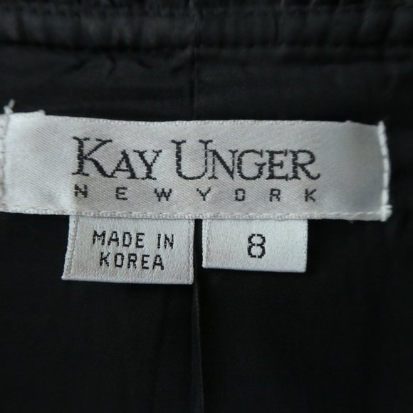 SiLK Vintage 90s Kay Unger Blazer Blouse Elegant Evening Liquid Satin Ruffle M - Picture 8 of 10